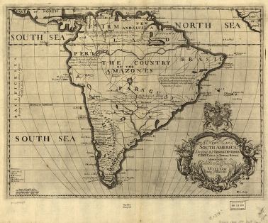 Provincia Gigante de las Indias - Paraguay,
ostentosamente come la Provincia Gigante delle Indie,
in questa mappa inglese alla fine del secolo XVII