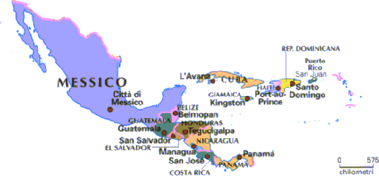 I paesi dell'America Centrale