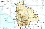 Mappa fisico della Bolivia