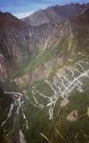 Vista aerea del percorso dell'inca